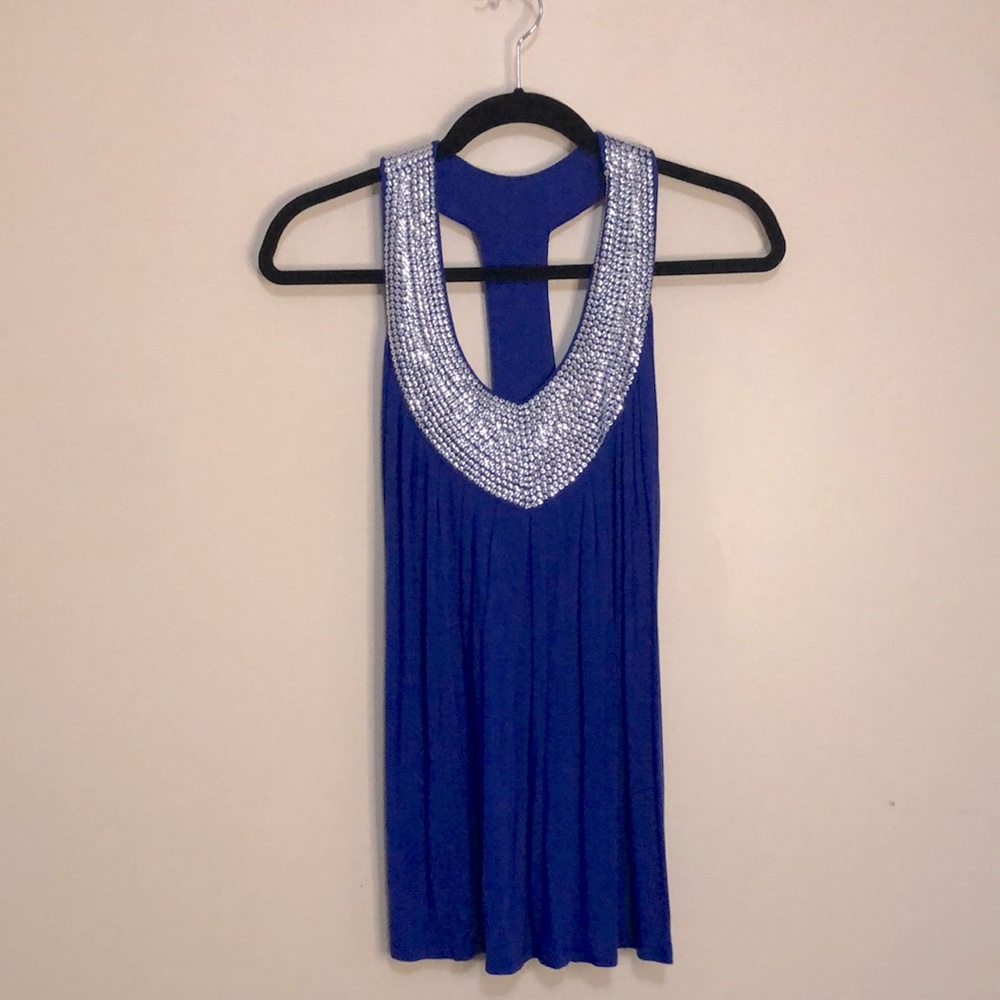 Royal Blue Sequin Tank
